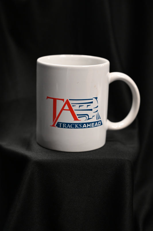 Tracks Ahead Logo Mug - PRICE INCLUDES SHIPPING